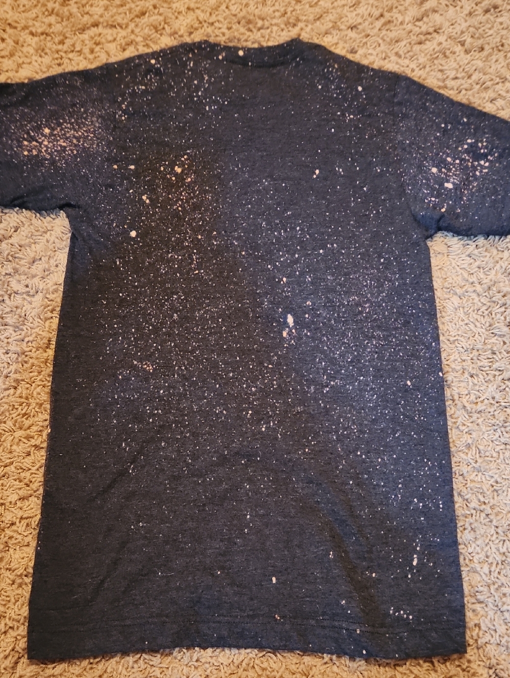 Grateful Dead Chicago Concert Graphic Tee - Black with Bleach Splatter Womans XS - Picture 2 of 7
